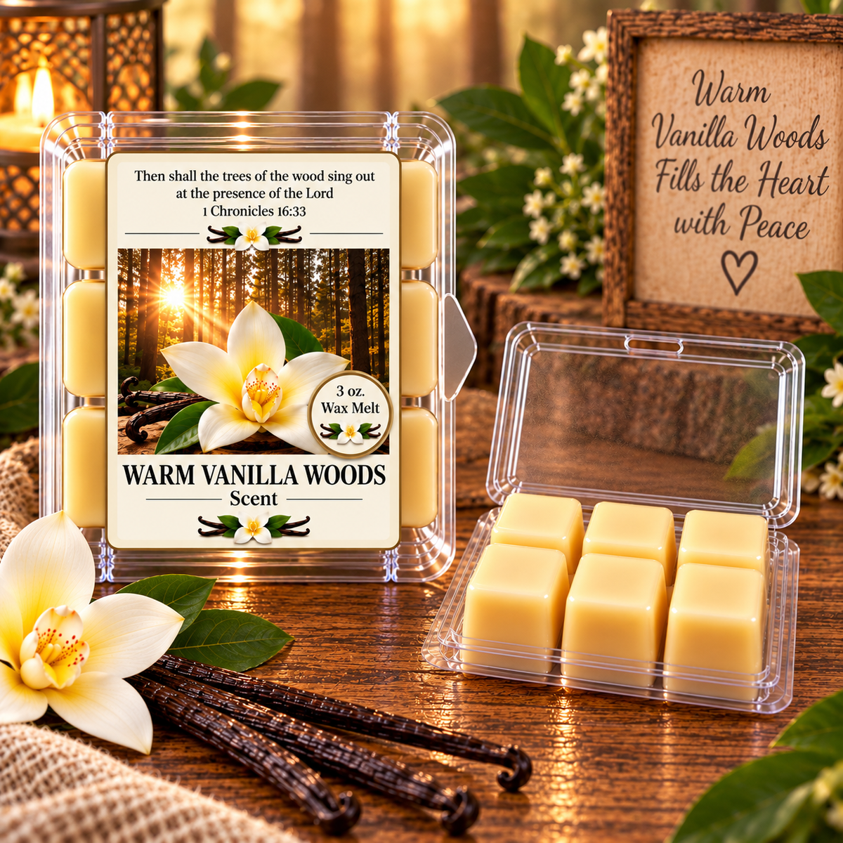 Warm Vanilla Woods 3 oz. Wax Melt