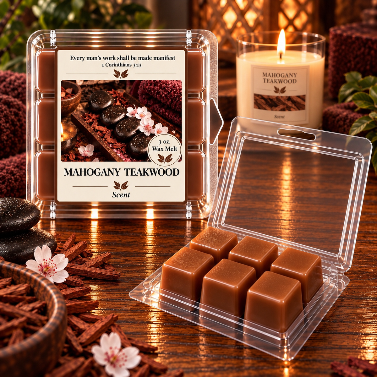 Mahogany Teakwood 3 oz. Wax Melt