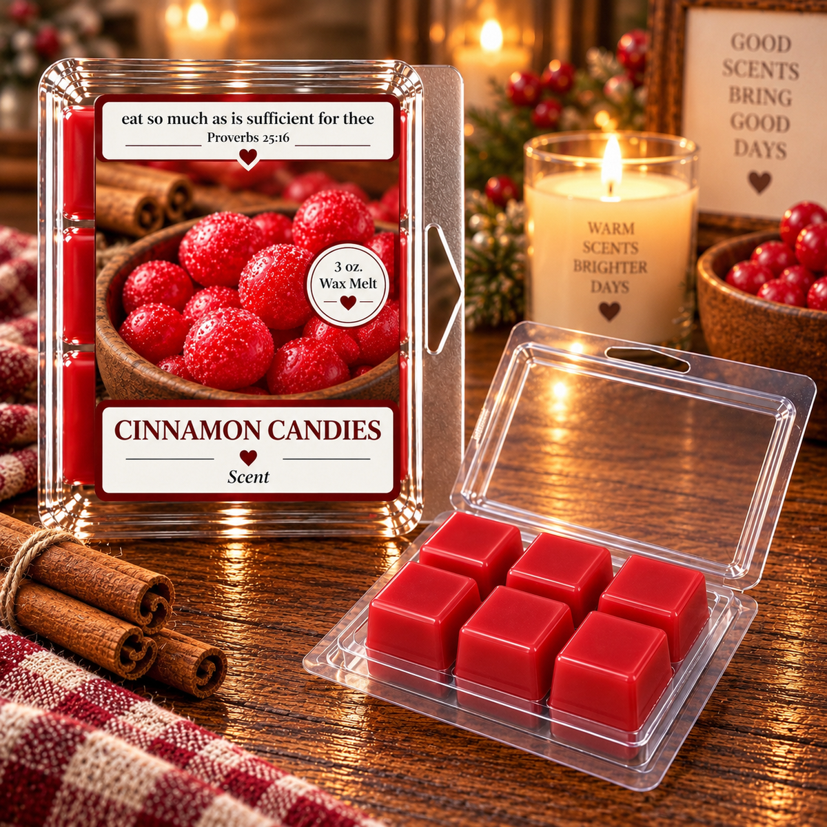 Cinnamon Candies 3 oz. Wax Melt