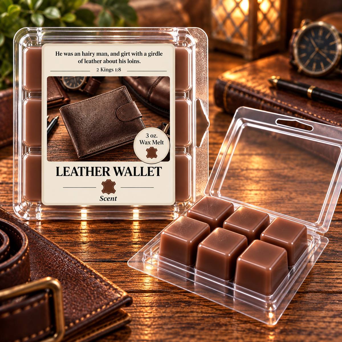Leather Wallet 3 oz. Wax Melt