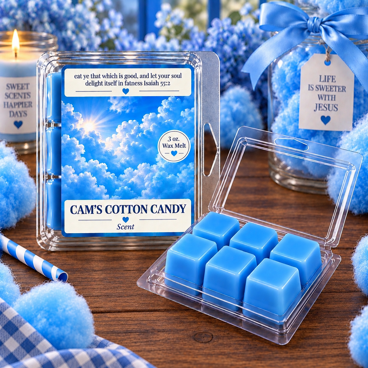 Cam's Cotton Candy 3 oz. Wax Melt