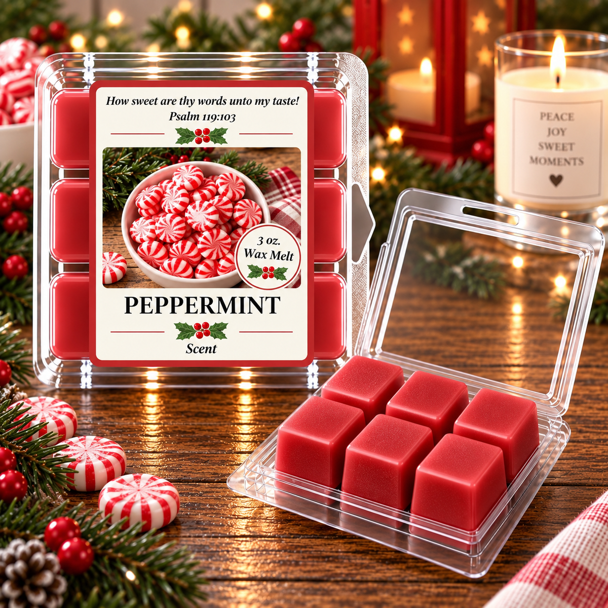 Peppermint 3 oz. Wax Melt