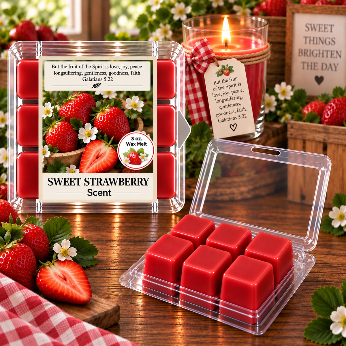 Sweet Strawberry 3 oz. Wax Melt