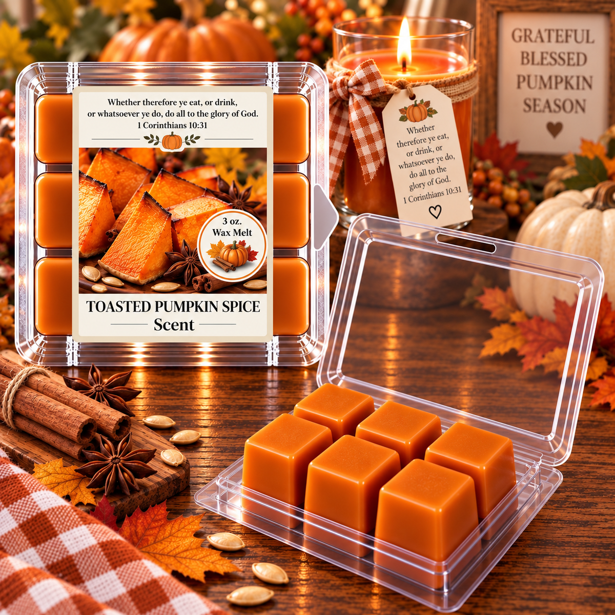 Toasted Pumpkin Spice 3 oz. Wax Melt