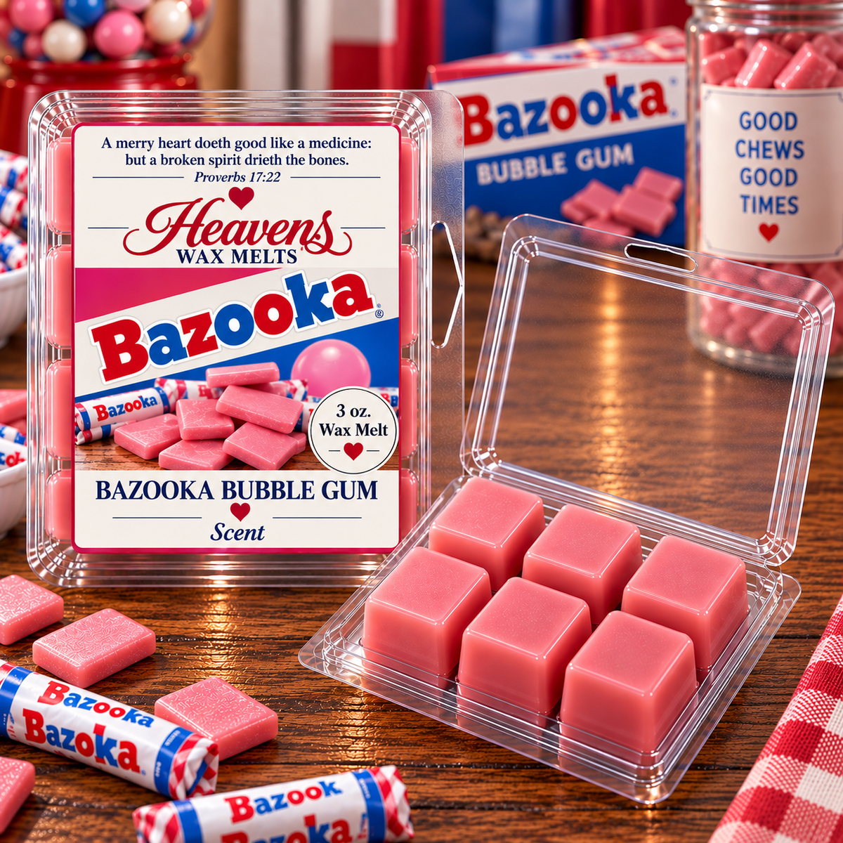 Bazooka bubble gum 3 oz. Wax Melt