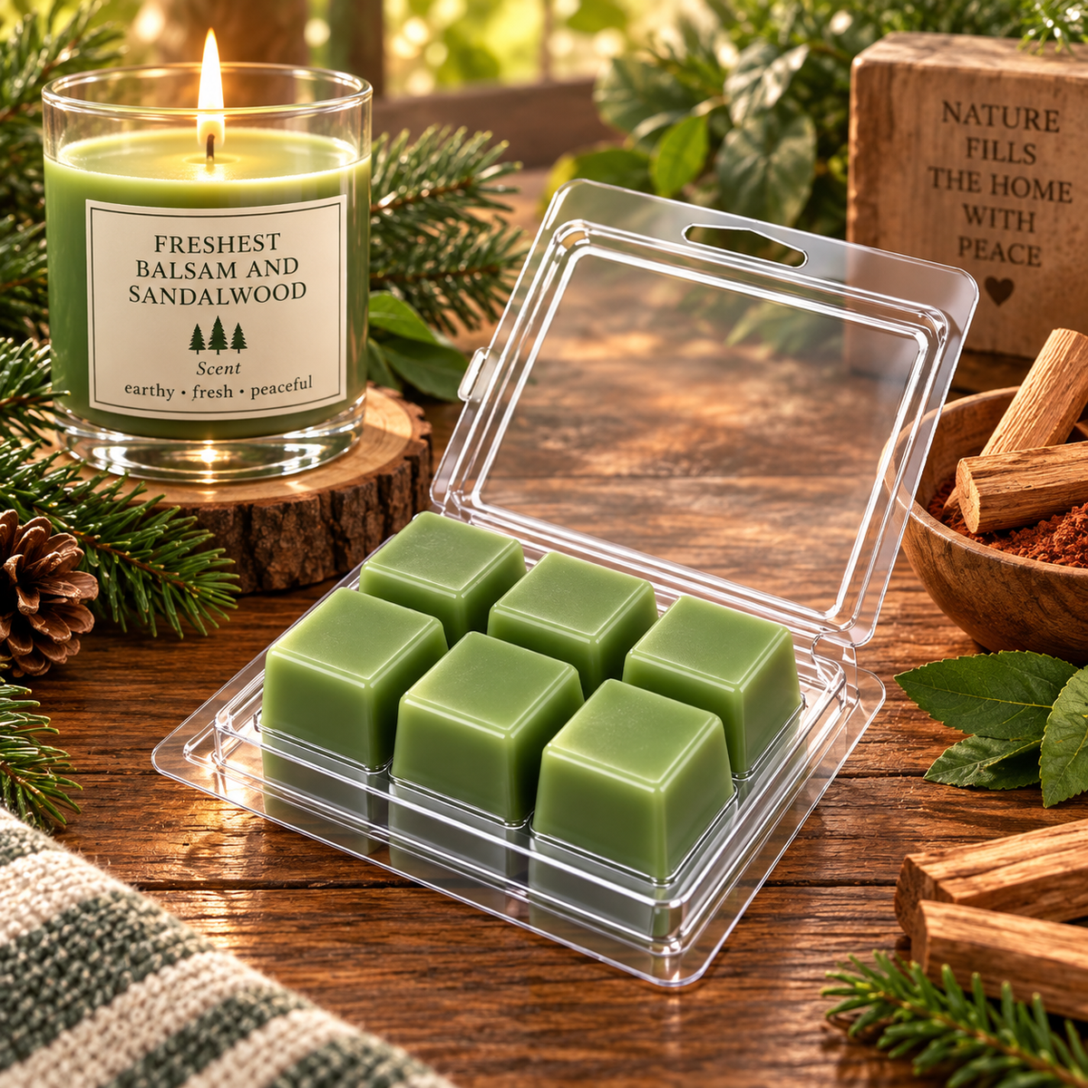 Freshest Balsam and Sandalwood 3 oz. Wax Melt