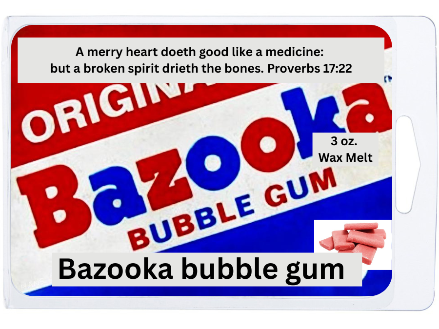 Bazooka bubble gum 3 oz. Wax Melt