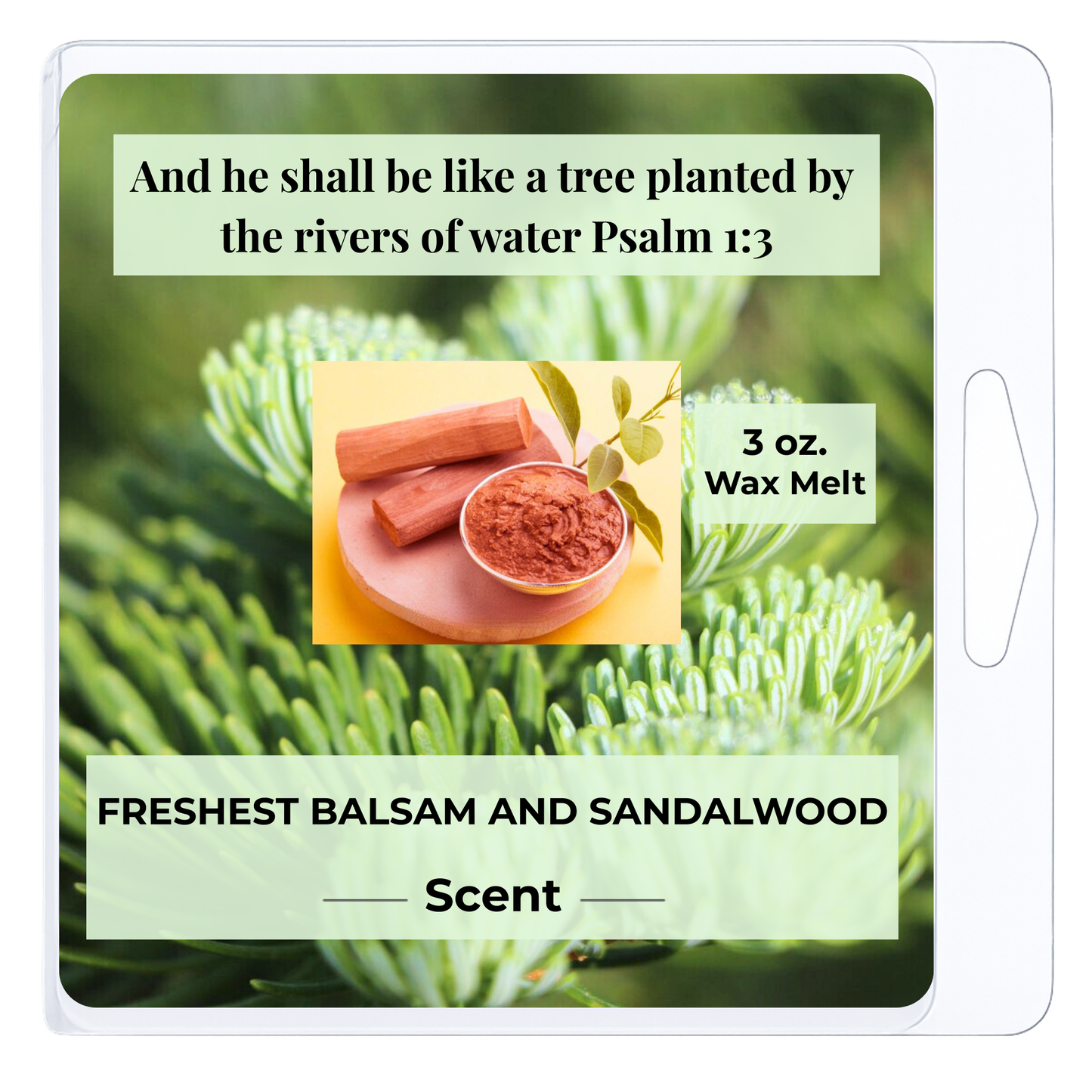 Freshest Balsam and Sandalwood 3 oz. Wax Melt