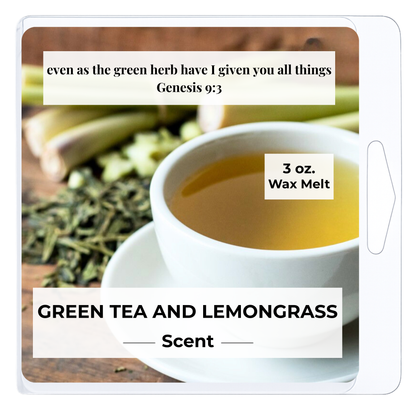 Green Tea and Lemongrass 3 oz. Wax Melt