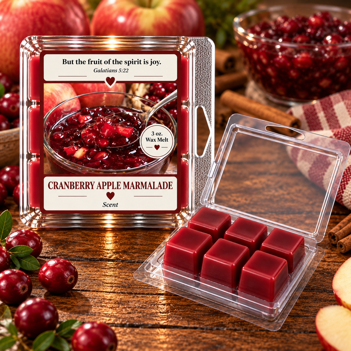 Cranberry Apple Marmalade 3 oz. Wax Melt