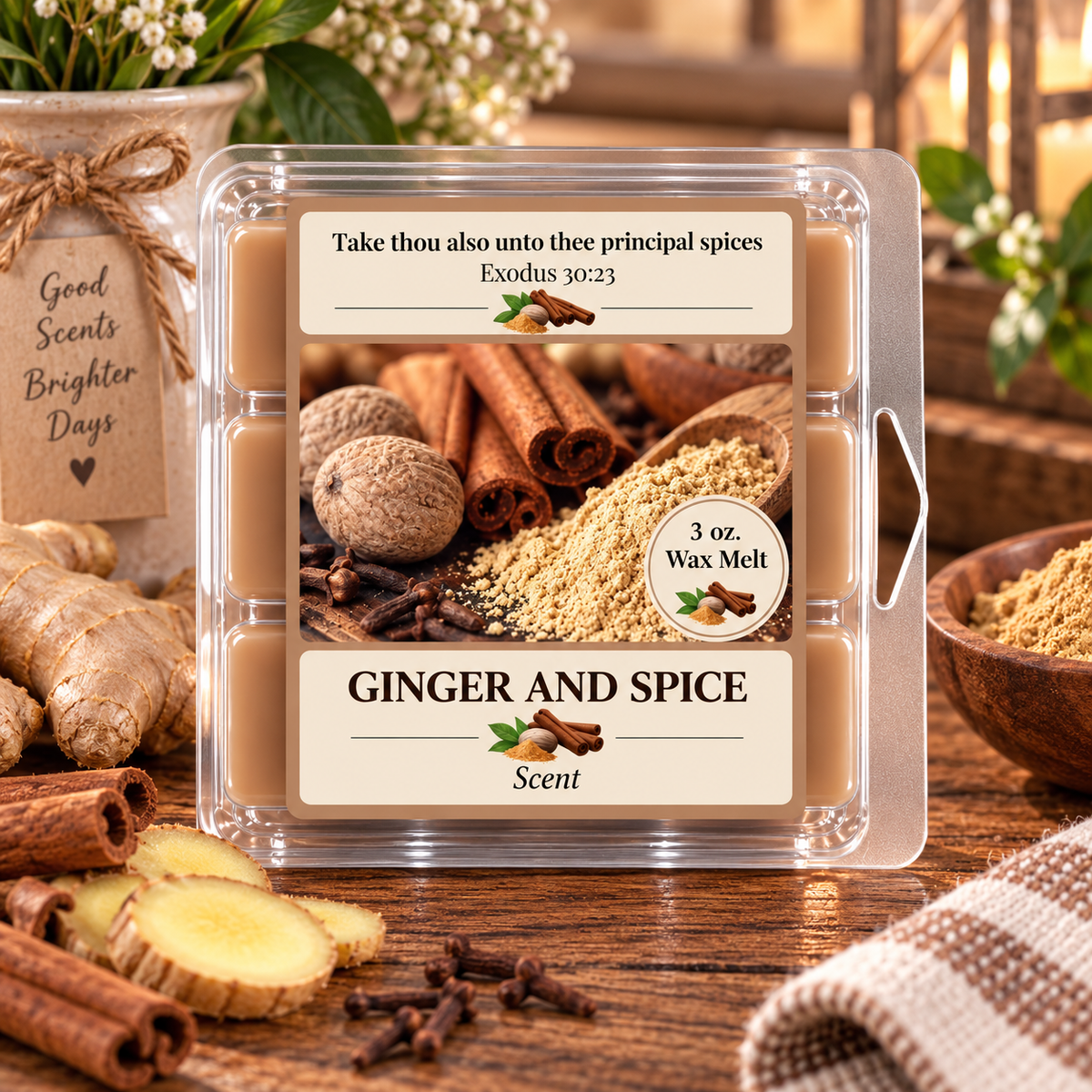 Ginger and Spice 3 oz. Wax Melt