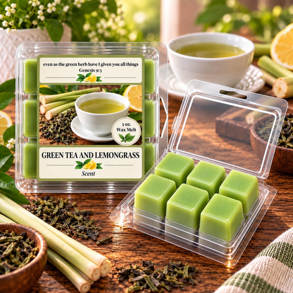 Green Tea and Lemongrass 3 oz. Wax Melt