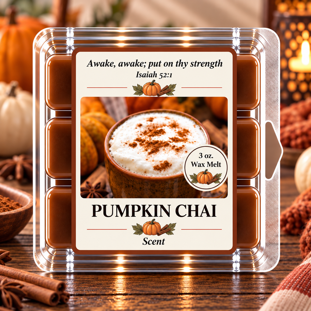 Pumpkin Chai 3 oz. Wax Melt