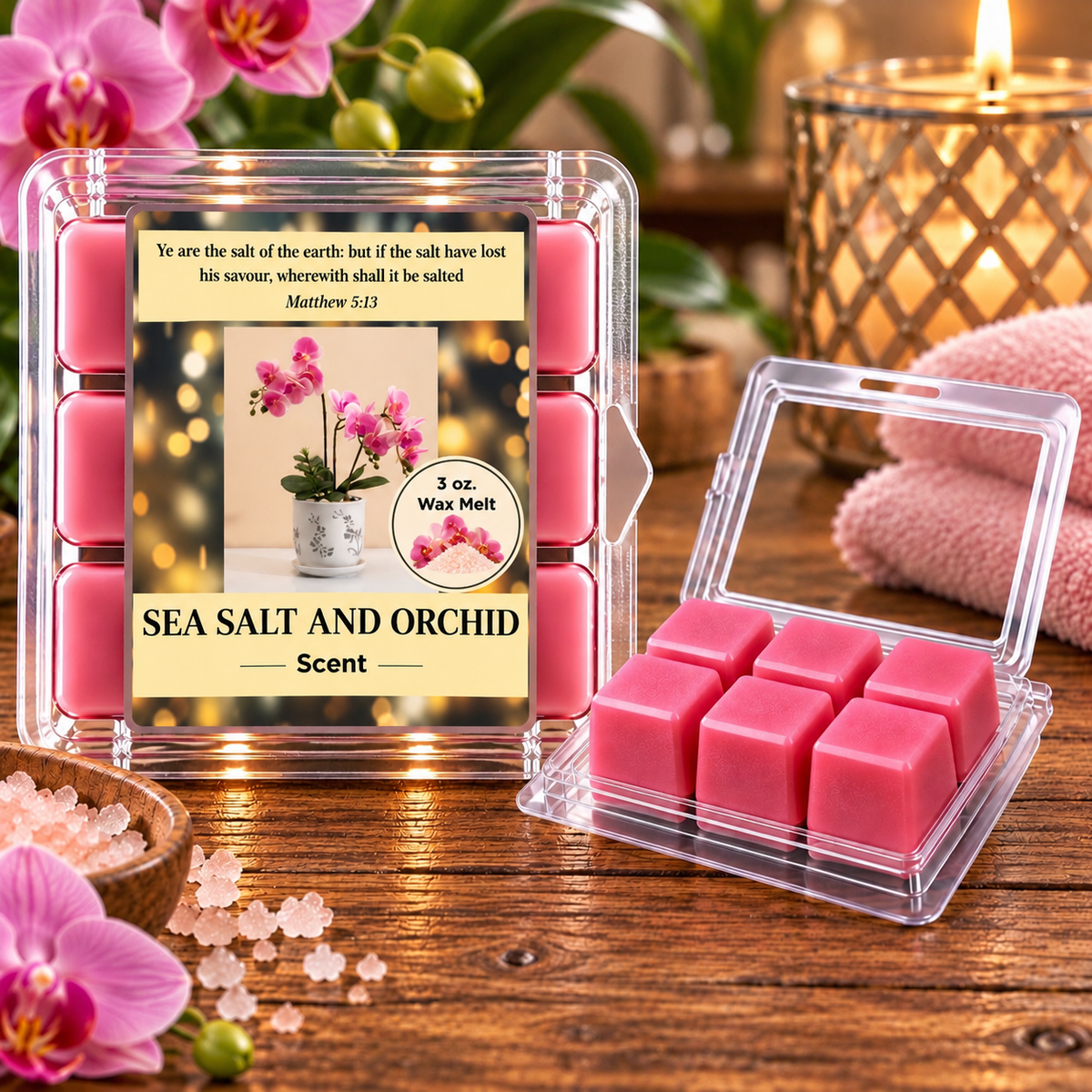 Sea Salt and Orchid 3 oz. Wax Melt