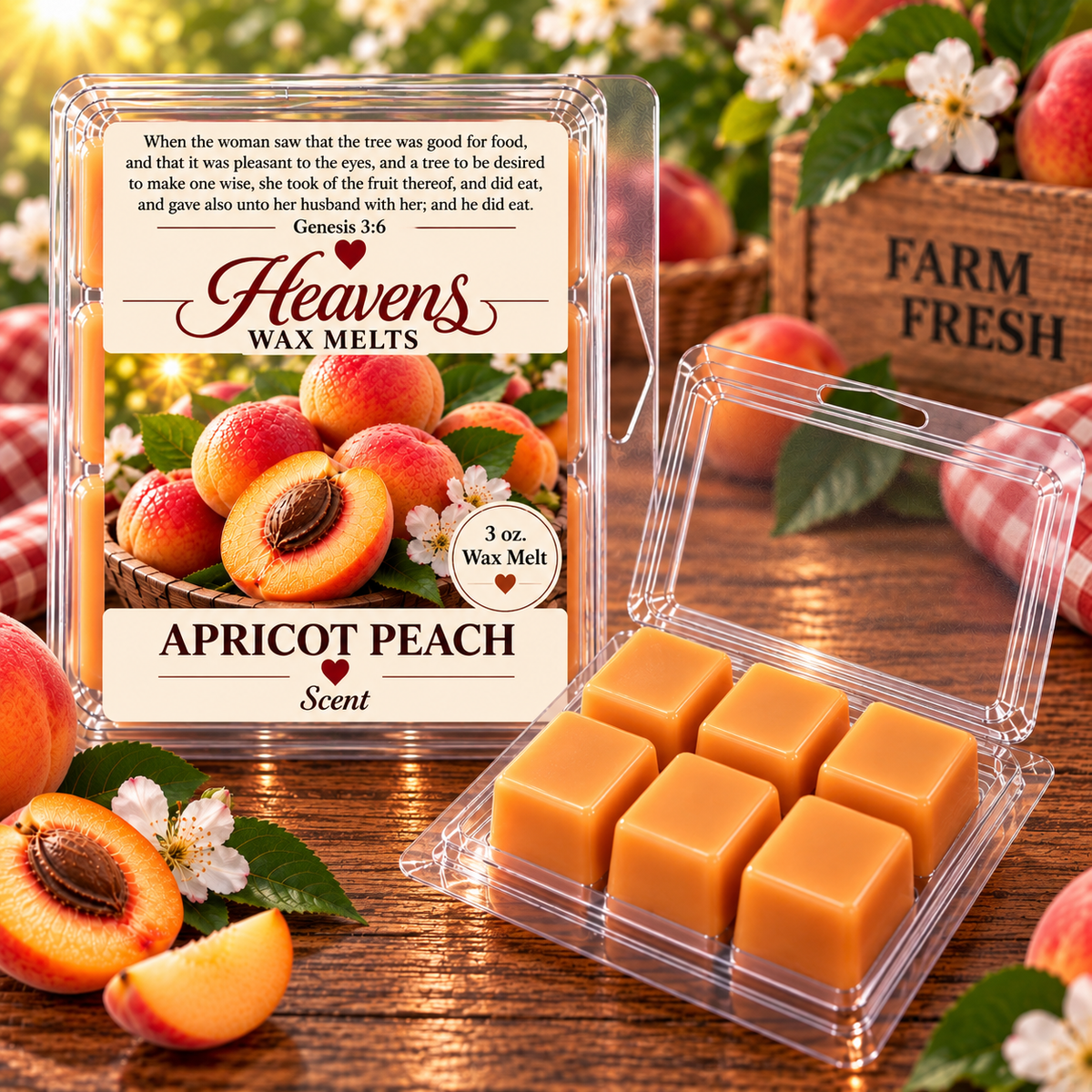 Apricot Peach 3 oz. Wax Melt